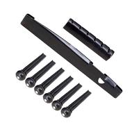 YUXITA Chevilles de chevalet de guitare à 6 cordes, sillet de sille, cordier pour guitare acoustique pour remplacement de 6 cordes
