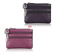 YUXITA Double sac à main en cuir pour femme, homme, anniversaire, petit sac à langer pour voyage, camping, violet, As Shown In The Picture, Fermeture éclair