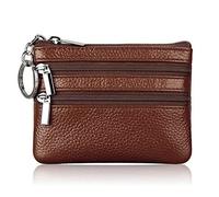 YUXITA Double sac à main en cuir pour femme, homme, anniversaire, petit sac à langer pour voyage, camping, marron, As Shown In The Picture, Fermeture éclair