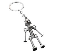 YUXITA Porte-clés vintage mécanique robot à vis articulée mobile pour homme sac à dos sac portefeuille pendentif