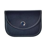 YUXITA Porte-monnaie court tendance en cuir PU pour femme avec porte-cartes et bouton pour les vacances, Noir , 11*7.5*1.5 cm