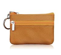 YUXITA Sac à main simple en cuir véritable pour femme, homme, fournitures d'anniversaire, petit sac à langer pour l'extérieur, les voyages, le camping, jaune, As Shown In The Picture