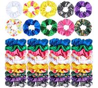 Yuxung Lot de 80 chouchous à cheveux en satin pour femme pour carnet de notes, crayon, élastiques à cheveux en soie, élastiques pour queue de cheval, accessoires de salle de te scolaire