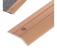 YUXVBTZXD Bande de seuil de Sol en Aluminium de 1 Pouce de Large - Bordure de Transition Durable for Tapis et Sol avec Trous préformés(Rose Gold,130cm)