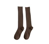 Yuyihengxin Chaussettes Hautes Chaussettes pour Femmes en Automne Et Hiver High Socks À Double Aiguille Chaussettes Longues Chaussettes en Coton-Brun-Code Universel