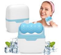 YUYTE 2 en 1 Rouleau de Glace pour le Visage et les Yeux, Masseur à Rouleau de Glace pour le Visage à Double extrémité pour les Poches, le Soulagement de la Migraine, L'outil de Soin (BLUE)