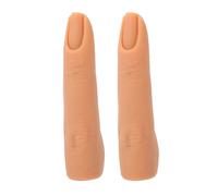 YUYTE 2pcs Doigt de Pratique des Ongles en Silicone, Modèle de Doigt Artificiel de Formation de Manucure Flexible et Pliable avec Toucher, pour Les Professionnels Débutants en
