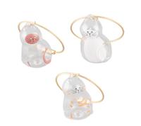 YUYTE 3 Pièces Porte-clés Souvenir de Poils d'animaux, Joli Porte-clés Transparent pour Collecter Les Poils de Chien et de Chat, Porte-clés Cadeau Commémoratif pour Animaux de