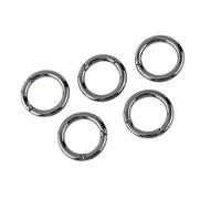 YUYTE 5 Pièces Rondes en Alliage de Zinc, Clips à Ressort, Crochet Porte-clés, Boucle de Porte-clés, Poids Léger, Haute Résistance, avec Ressort, pour Sac à Dos, Sac Main, Usage