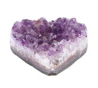 YUYTE Amas D'améthyste en Forme de Cœur, Géode D'améthyste, Spécimen de Géode, Pierre de Guérison de 4 à 7 Cm avec Forme de Cœur Violet pour la Méditation, la Décoration de