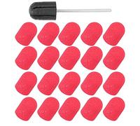 YUYTE Bande de Ponçage des Ongles, Ensemble de Capuchons de Polissage pour Nail Art avec Papier de Verre Fin Haute Résistance, pour Manucure, Coupe des Ongles, Polissage du Verre, du (rouge)