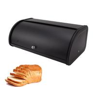 YUYTE Boîte à Pain Noire Givrée, Organisateur de Décoration de Cuisine pour Gâteaux, Pâtisseries en Fer