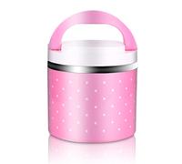 Yuyte Boîte à repas chauds 1-3 couches isotherme isolation en acier inoxydable gamelle 600 ml 600ml rose