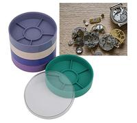 YUYTE Boîte de rangement à 5 couches pour pièces de montre, outils de montre pour pièces de mouvement à vis, boîte de rangement pour accessoires de montre, couvercle anti-poussière pour mouvement de