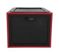 YUYTE Boîte de rangement avec serrure, transparente avec serrure à combinaison à 3 chiffres, grande et robuste, parfaite pour collation, téléphone, tablette