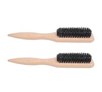 YUYTE Brosse à Barbe pour Hommes, Poignée Ergonomique, Brosse de Toilettage pour Moustache et Barbe, pour Lisser et Façonner, 2 Pièces