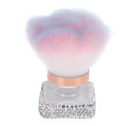 YUYTE Brosse à Poussière pour Ongles, Brosse de Nettoyage de Poussière Douce et Moelleuse avec Conception Multifonctionnelle, pour le Maquillage et L'élimination de la Poudre de Nail (SILVER)