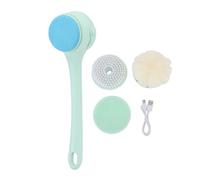 YUYTE Brosse de Corps électrique Brosse Arrière pour Douche, Reproche de Baignoire électrique à Preuves de L'eau Rechargeable avec Longue Poignée à Double Poignée et 3 Têtes (GREEN)
