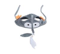 YUYTE Cat à Tête monté sur la Tête Batte de Chat de Chat Interactif avec Un Chapeau de Pingouin pour Les Chats 24 à 30 Cm Circonférence