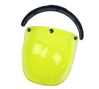 YUYTE [COMPATIBILITÉ : 3-Snap 3-Snap Bubble Wind pour Casque de Moto Biltwell & Bonanza -, Brouillard et Rayures (jaune citron)