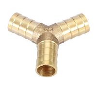 YUYTE Connecteur barbelé en Y à 3 Voies en Laiton, Raccord de Jonction de Tube pour Air, Eau, Gaz, Carburant, avec une Bonne étanchéité et un Montage Facile, Même Diamètre 3 (12mm (2 pièces))