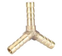 YUYTE Connecteur barbelé en Y à 3 Voies en Laiton, Raccord de Jonction de Tube pour Air, Eau, Gaz, Carburant, avec une Bonne étanchéité et un Montage Facile, Même Diamètre 3 (6mm (4 pièces))