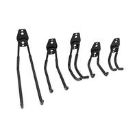 YUYTE Crochets de Rangement pour Garage, Ensemble de 5 Pièces pour l'organisation des échelles et des Outils, Conception à Double Montage Mural pour un Rangement Efficace (BLACK)