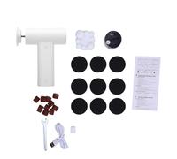 YUYTE Débranche de callosité électrique avec 3 Vitesses, Disques en Papier de Verre de 20 PCS (2 tailles), Puissante Broyeur de Fichier de Pied électronique de 800 Tr/Min pour (WHITE)