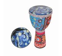YUYTE djembé Enfant djembé Main Africaine Instrument de Percussion Djembe Léger de 8 Pouces avec des Motifs Traditionnels Colorés pour Enfants et Adultes (2)