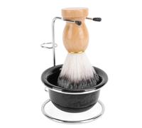YUYTE Ensemble de Blaireaux de Rasage, Ensemble de Blaireaux de Rasage pour Hommes, Ensemble de Rasage Comprenant un Bol de Rasage et un Support de Blaireau