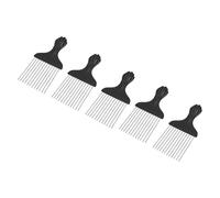 YUYTE Ensemble de Peignes à Cheveux 5 Pièces, Peigne Afro Démêlant à Dents Larges pour Bouclés, Frisés, Peigne de Levage de Coiffure en Acier Inoxydable pour Femmes et Hommes