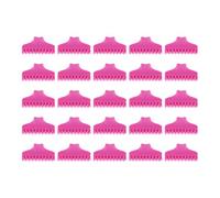 YUYTE Ensemble de Pinces à Bigoudis Roses, 25 Pièces, Pinces à Mâchoires Permanentes pour le Volume des Racines des Cheveux, Outils de Coiffure Moelleux pour Usage Domestique et en