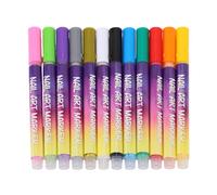 YUYTE Ensemble de Stylos de Vernis à Ongles 12 Couleurs, Stylos de Vernis à Ongles Vibrants de Longue Durée à Séchage Rapide avec un Essuyage Facile, pour les Débutants et la