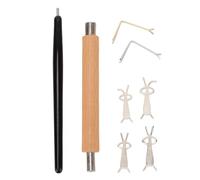 YUYTE Ensemble D'outils D'Aimant pour Ongles avec Manche en Bois, Aimant Multifonctionnel pour Nail Art avec Guides de Forme de Cœur et de Lapin pour les Conceptions de Gel pour les
