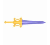 YUYTE Épée Rétractable Légère Imprimée en PLA 3D, avec des Détails Sculptés Complexes et des Couleurs Vives pour Accessoire de Tenue de Cosplay (Or Violet)