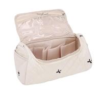 YUYTE Étui de Voyage matelassé, Sac de Rangement en Coton de Grande capacité avec Crochet Antidérapant Rotatif pour Accessoires de Sèche-Cheveux, Organisateur D'outils de Coiffure (S)