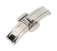 YUYTE Fermoir de Déploiement de Montre à Double Bouton, Acier Inoxydable, 5mm x 19mm, Accessoire de Remplacement (5 * 19)
