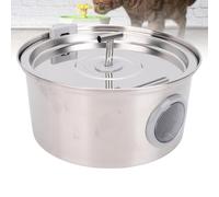YUYTE Fontaine de Compagnie en Acier Inoxydable de 3,2L / 108 Oz, Fontaine pour Animaux de Compagnie avec Fenêtre au Niveau de l'eau pour Les Chats Intérieurs, Fournitures D'arrosage