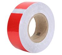 YUYTE Haute rétroréflectivité, Haute visibilité, Ruban Adhésif de sécurité Réfléchissant à Forte Adhérence, Rouge et Blanc, 5 Cm de Large, 30 Mètres de Long avec Technologie de