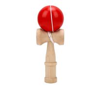 YUYTE Jouet Kendama en Bois, Entraînement de Coordination œil-Main, Jeu de Balle de Compétence Portable pour en Plein Air avec Un Design équilibré (Rouge)