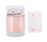 YUYTE Kit de Stampher à Nail Art à Double Tête Stamper en Silicone pour Nail Art avec une Tête D'estampage Claire Transfert de Conception sans Couture Facile à Utiliser (Rose)