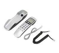 YUYTE KXT888CID Téléphone Mural Fixe, Téléphone Filaire avec écran LCD et 38 Mémoires D'identification de L'appelant, avec Double Système FSK DTMF, pour Bureau à Domicile, Hôtel (Silver)