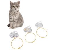YUYTE Lot de 3 Porte-clés Commémoratifs en Poils de Chat, Bouteille Souvenir Transparente en Fourrure d'animal de Compagnie avec Joint Hermétique pour Les Amoureux des Chats, Les