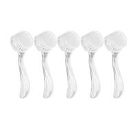 YUYTE Lot de 5 Brosses de Nettoyage de Poussière D'ongles, Outil de Manucure et Pédicure Super Doux pour la Peau, pour Enlever la Poudre de Nail Art, avec Poignée Durable et 2 (WHITE)