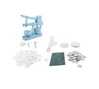 YUYTE Machine à Fabriquer des Boutons, Presse Manuelle avec 100 Boutons Vierges, Coupe-cercle, Tapis de Découpe et 2 Clés, pour Badges (58 mm (rotatif))