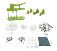 YUYTE Machine à Fabriquer des Boutons, Presse Manuelle avec 100 Boutons Vierges, Coupe-cercle, Tapis de Découpe et 2 Clés, pour Badges (25 mm/32 mm/58 mm (coulissement horizontal 3 en 1))