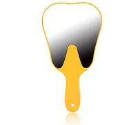 YUYTE Miroir à Main, miroirs de la Clinique de Dentiste, miroirs à Main avec Soin Dentaire à Mangue, Belle Miroir de la Mode Dentaire, 4 Couleurs Plasse Grande MIRROIR MALON (Jaune)