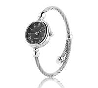 YUYTE Montre à Quartz pour Femme, Bracelet Ouvert avec Bracelet en Alliage Rond analogique Femelle(#01)