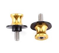 YUYTE Moto 10mm Diabolo Moto CNC Support Arrière Bras Oscillant Bobine Curseurs Support Bras Oscillant Bobines - Alliage d'aluminium avec Finition de Protection (or 8mm)