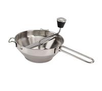 YUYTE Moulin Alimentaire en Acier Inoxydable, 3 Plaques de Broyage pour Aliments Fins, Moyens et Grossiers, avec Poignée Ergonomique et Base Antidérapante, pour Purée de Soupe, Purée